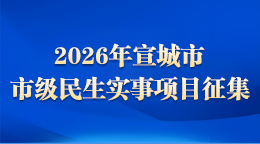 2026年宣城市市級(jí)民生實(shí)事項(xiàng)目征集